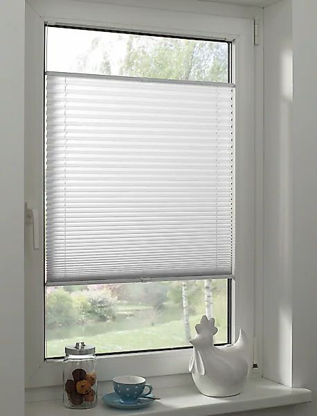 GARDINIA Plissee »Solid Plissee nach Maß« halbtransparent mit Bohren nach M günstig online kaufen