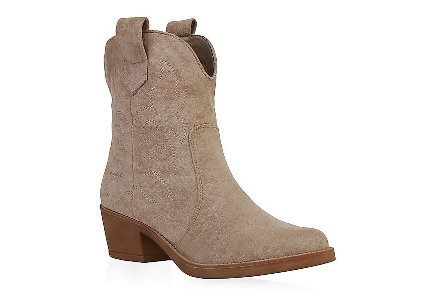 VAN HILL 835978 Cowboy Stiefelette Damen Stiefeletten Spitze Cowboy Boots S günstig online kaufen