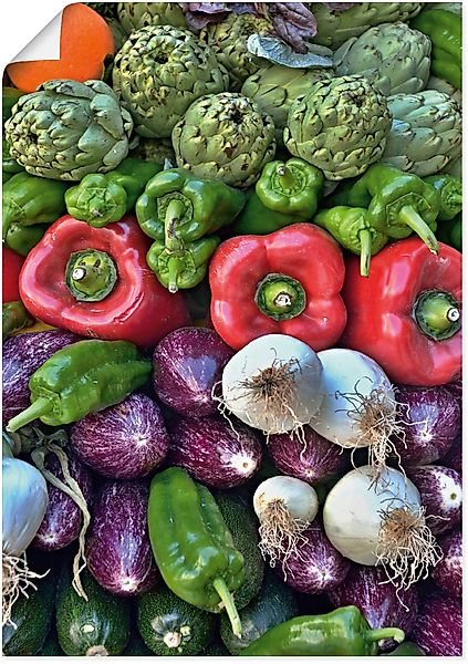 Artland Poster "Gemischtes Gemüse vom Markt", Lebensmittel, (1 St.), als Al günstig online kaufen