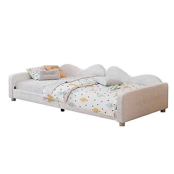 Rutaqian Schlafsofa Daybett Kinderbett 90×200cm, Teddystoff Polsterbett, Ju günstig online kaufen