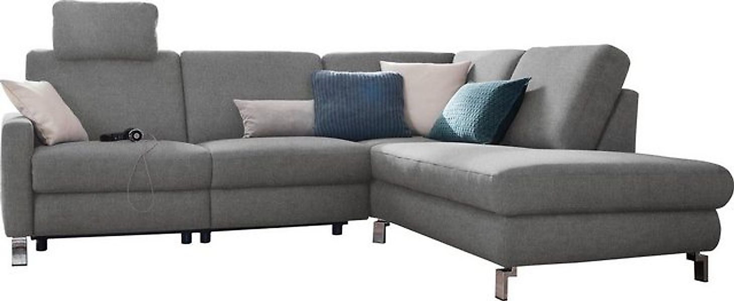 3C Candy Ecksofa "Mainau modern und elegant, mit gutem Sitzkomfort, L-Form" günstig online kaufen