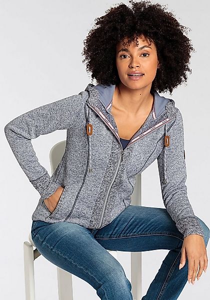 KangaROOS Kapuzensweatjacke aus weichen Fleece im zweifarbigen Design günstig online kaufen