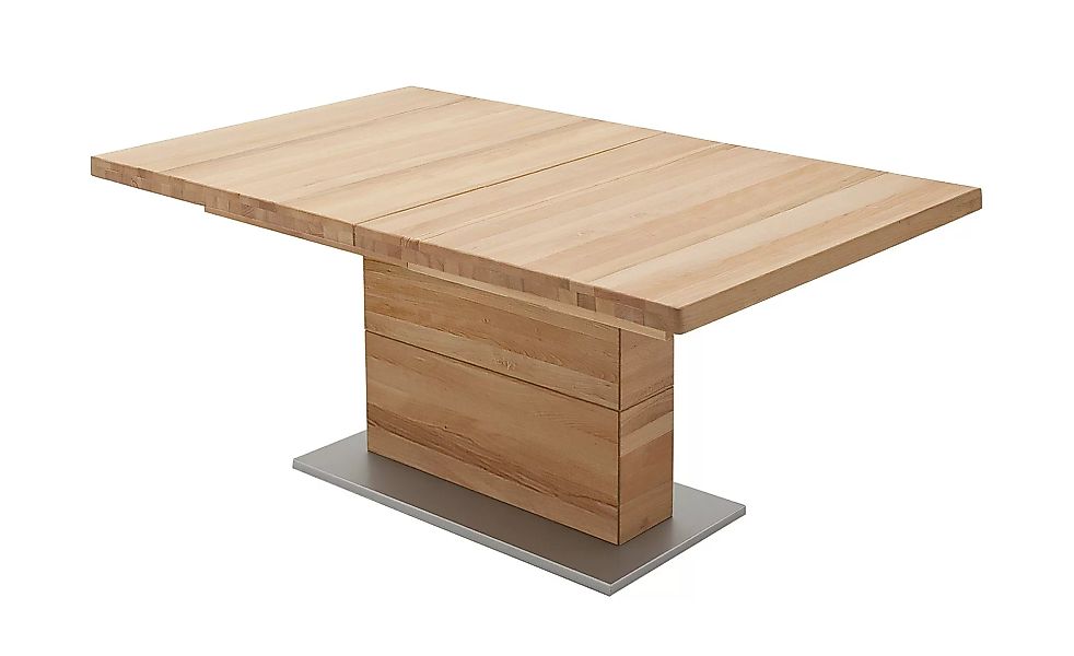 Woodford Massivholz-Säulentisch ausziehbar  Flavis - holzfarben - 100 cm - günstig online kaufen