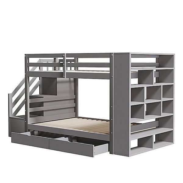 Rutaqian Etagenbett Kinderbett 90 × 200 cm, modernes Kiefernbett für Jugend günstig online kaufen