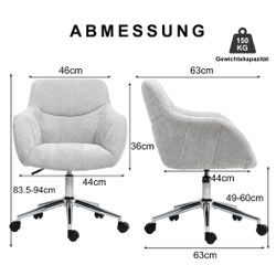 BRTHORY Bürostuhl 360 ° Drehstuhl Homeoffice günstig online kaufen