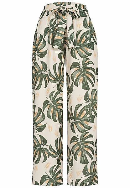 CLOUD 5IVE Stoffhose "CLOUD 5IVE Summer Pants with palm print and tie belt" günstig online kaufen