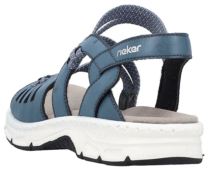 Rieker Sandale, Sommerschuh, Sandalette, Keilabsatz, mit elastischen Riemch günstig online kaufen