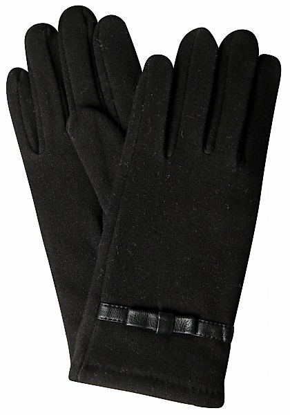 Capelli New York Strickhandschuhe, mit Zierschleife, Metall-Logo, Feinstric günstig online kaufen