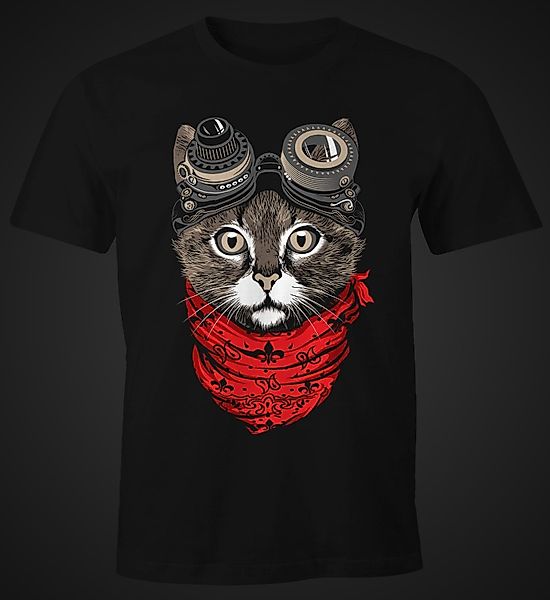 MoonWorks Print-Shirt Herren T-Shirt Katze Cat günstig online kaufen