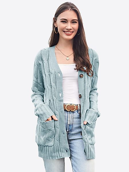Imily Bela Cardigan Damen Langarm Button-Down günstig online kaufen