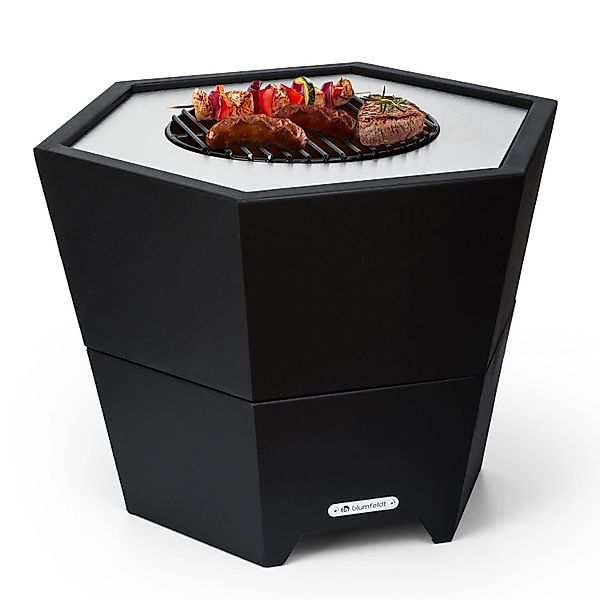 Blumfeldt Hekla 2-in-1-Feuerschale Grillfunktion 60 cm Durchmesser Wasser- günstig online kaufen