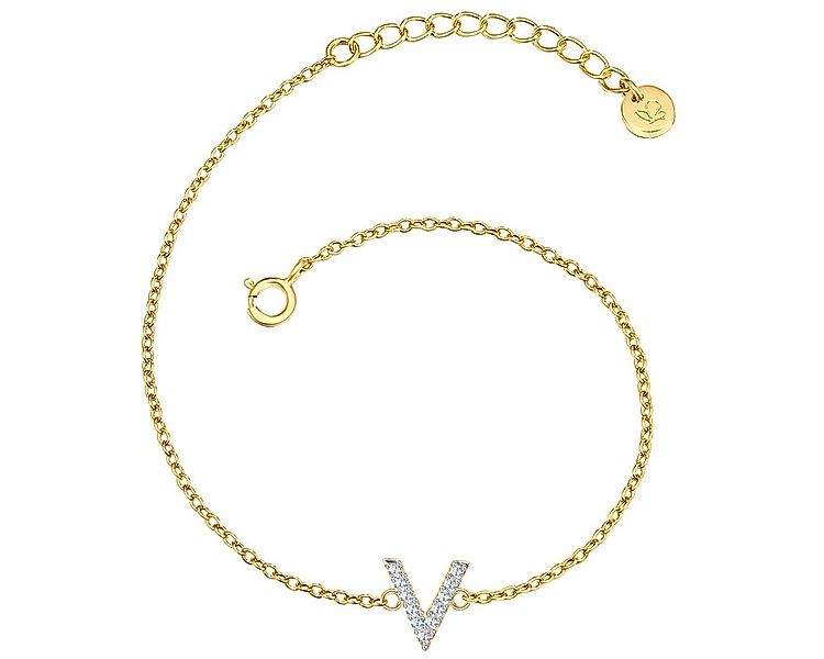 Glanzstücke München Gliederarmband GSM1977 (1-tlg), mit Buchstaben-Anhänger günstig online kaufen