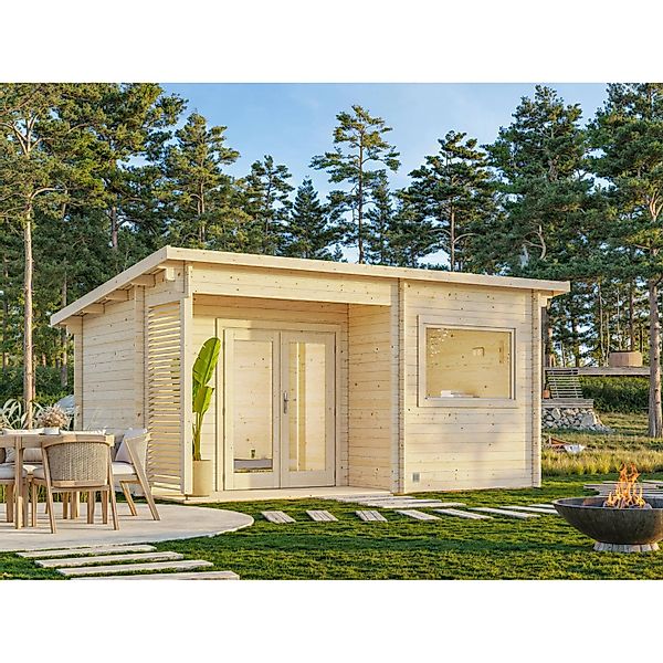 Palmako Sauna Sanna 480 x 320 cm Naturbelassen FSC® günstig online kaufen