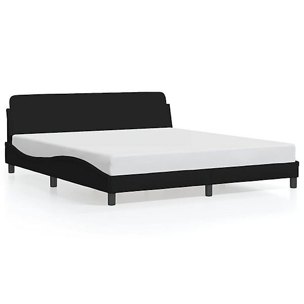 vidaXL Bettgestell, Bettrahmen mit Kopfteil Dunkelgrau 180x200 cm Stoff günstig online kaufen