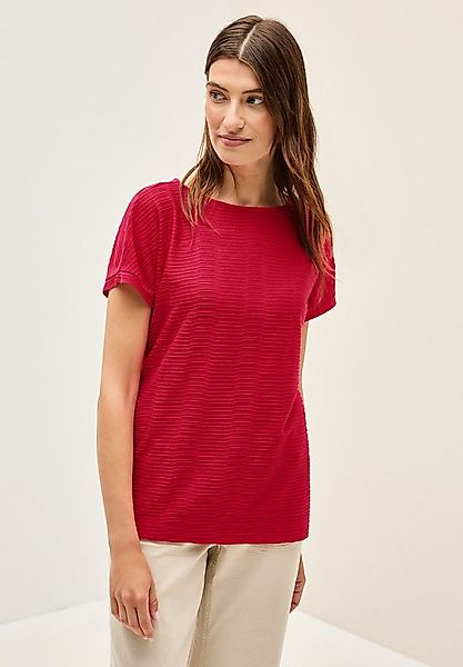 CECIL T-Shirt mit Streifen-Struktur günstig online kaufen