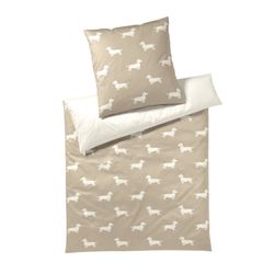 Elegante Bettwäsche "Dogs" 2 Stk. tlg. angenehmes Hautgefühl günstig online kaufen