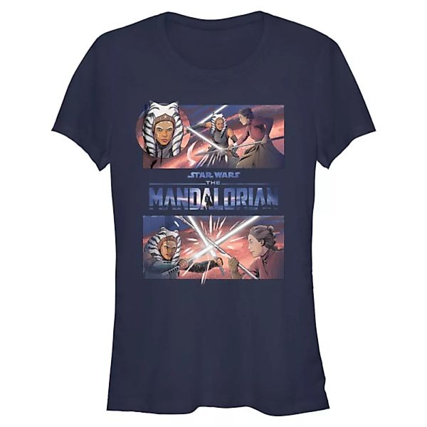 Star Wars - The Mandalorian - Gruppe Clash With Ahsoka - Frauen T-Shirt günstig online kaufen