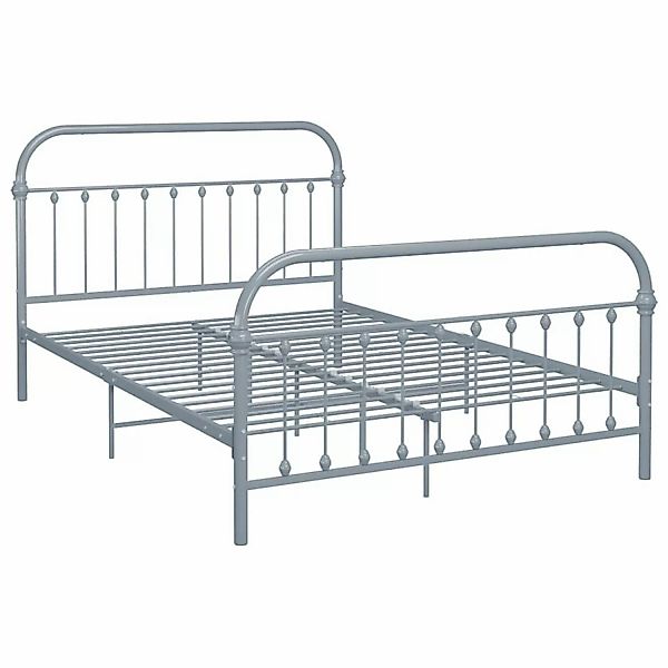 Bettgestell Grau Metall 180×200 Cm günstig online kaufen