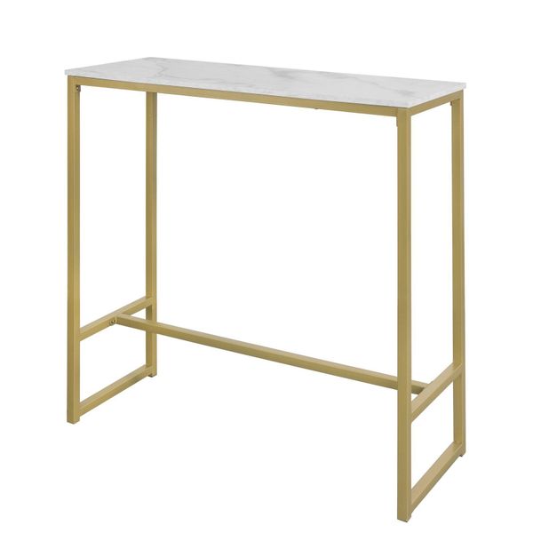 SoBuy Bartisch FSB34, mit goldenem Metallrahmen günstig online kaufen