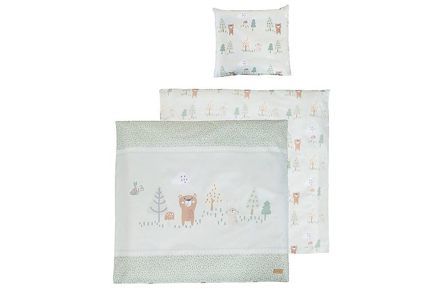 roba® Babybettwäsche Woodland Buddies 80 x 80 cm - Bettwäsche mit Tier & Wa günstig online kaufen