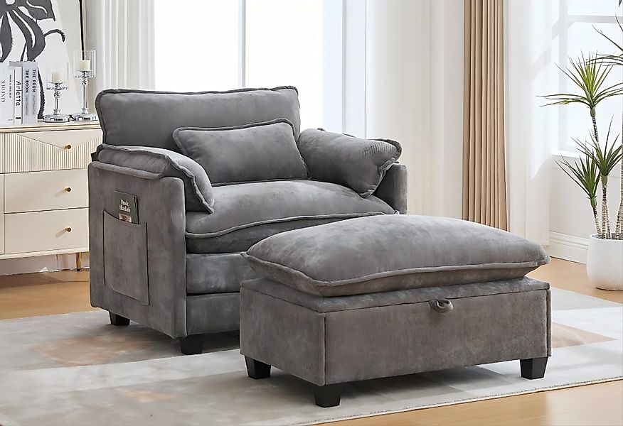 LVHOM XXL-Sessel Großer Samtsessel Set mit günstig online kaufen
