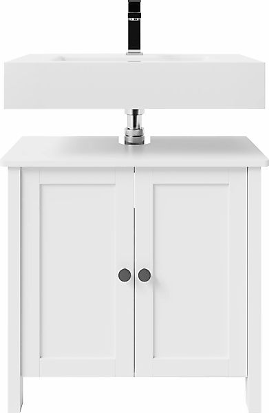 welltime Waschbeckenunterschrank "SYLT" Badmöbel, Breite 65cm günstig online kaufen