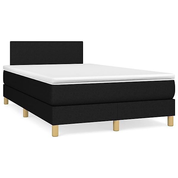 vidaXL Boxspringbett mit Matratze Schwarz 120x200 cm Stoff1373019 günstig online kaufen