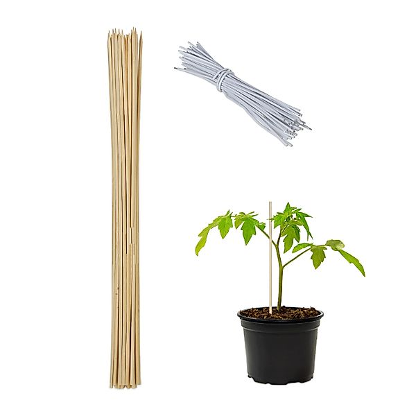 relaxdays Rankhilfe 50er Set Pflanzstäbe 60 günstig online kaufen
