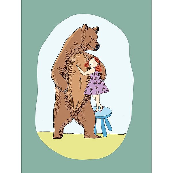 Komar Bild "Lili and Bear" Figuren 1 Stk. tlg. Wandbild zur Dekoration - oh günstig online kaufen