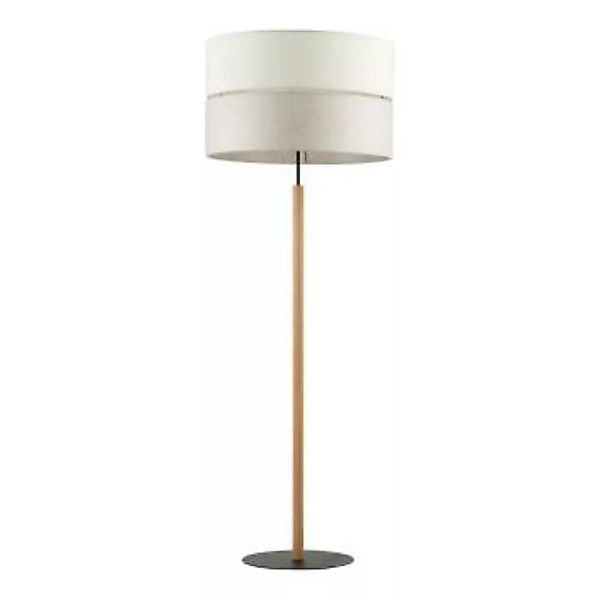 Stehlampe Wohnzimmer klein 139 cm Holz Stoff Modern E27 günstig online kaufen