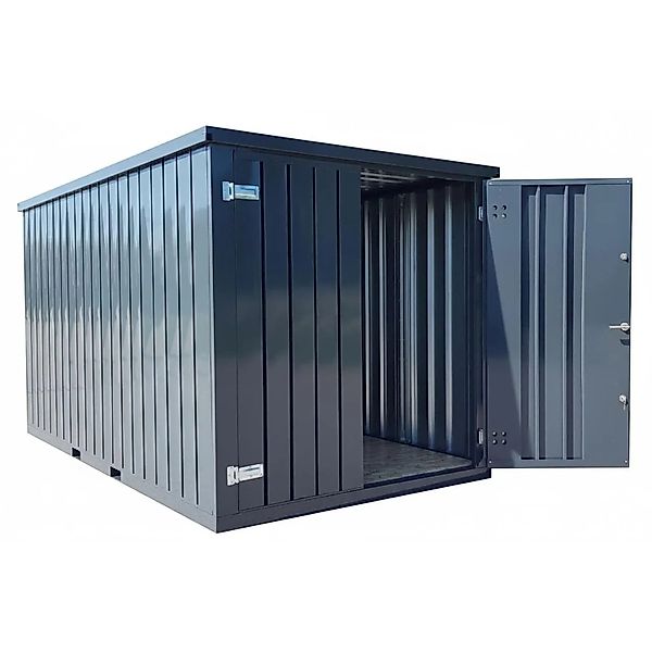 LagercontainerXXL 3m Lagercontainer mit Doppeltür & Doppelverriegelung RAL7 günstig online kaufen