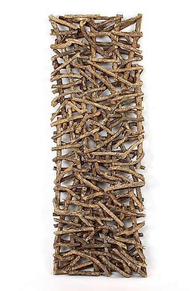 Dekoleidenschaft Dekoobjekt "Rustikal" aus Rattan & Holz, 40x108 cm, Raumte günstig online kaufen