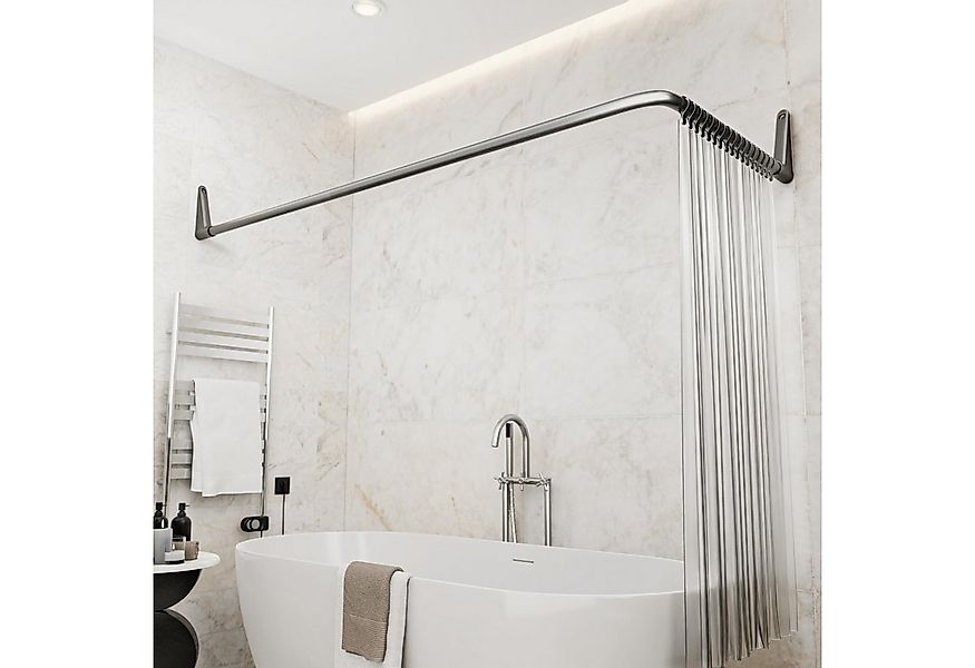 Erica Duschvorhangstange L-Form - Verstellbar - 70x90, 70x160 oder 90x140 c günstig online kaufen