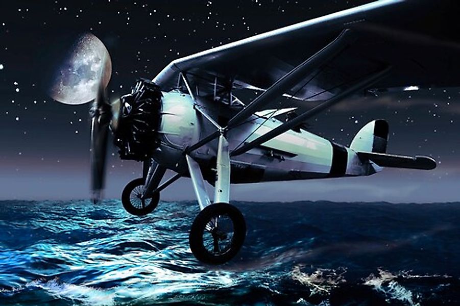 Papermoon Fototapete »Flugzeug über Wasser« günstig online kaufen