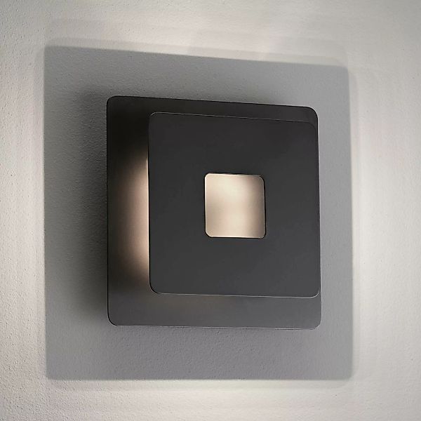 LED-Wandleuchte Hennes, Breite 18 cm, schwarz günstig online kaufen