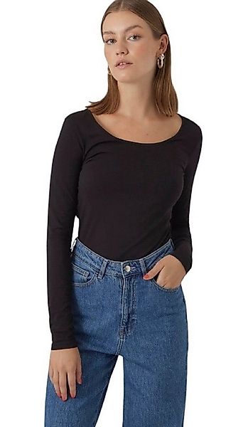 Vero Moda Langarmshirt stilvolle Longsleeves mit U-Neck Ausschnitt (2er-Pac günstig online kaufen