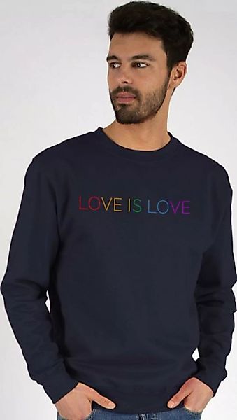 Shirtracer Sweatshirt Love is Love - Regenbogen - Pride (1-tlg) LGBT Kleidu günstig online kaufen