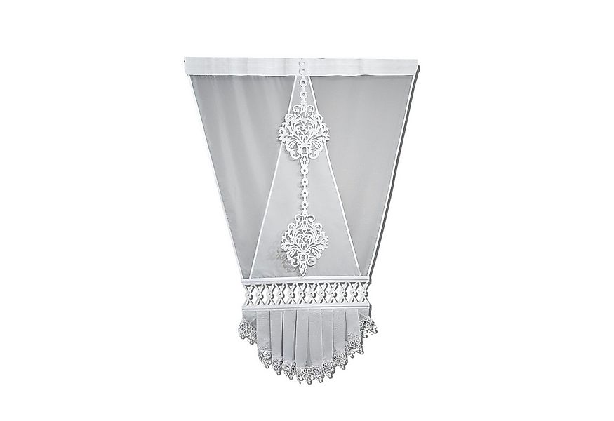 Gardinen by Justyna Scheibengardine 1x V Panel mit Gipüre, Kräuselband, tra günstig online kaufen