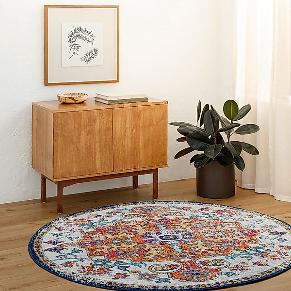 Livabliss Teppich »Traditional«, rund, 12 mm Höhe, Vintage Orientteppich, T günstig online kaufen