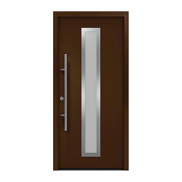 EcoStar Haustür Isopro Secur IPS 700S Terrabraun 110 cm x 210 cm DIN L günstig online kaufen