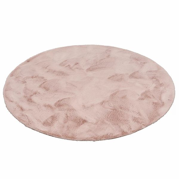 Pergamon Luxus Super Soft Fellteppich Plush Rund Altrosa 80x80cm günstig online kaufen