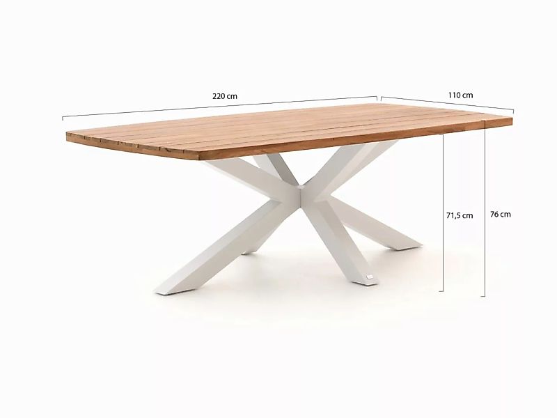 Manifesto Rivola/Induno Dänisch oval 220 cm Gartenmöbel-Set 7-teilig günstig online kaufen