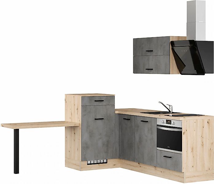 IMPULS KÜCHEN Winkelküche ""Amsterdam" mit zusätzlicher Arbeits- & Stellflä günstig online kaufen