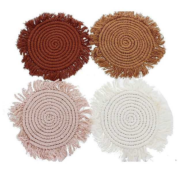 MICA Platzset Deckchen Makramee rund - Ø ca. 23 cm - 1 Stück günstig online kaufen