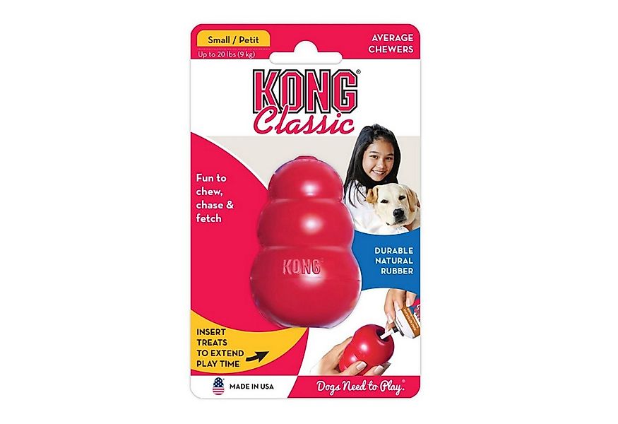 KONG Kauspielzeug KONG Classic S, rot, Kauspielzeug aus Naturkautschuk für günstig online kaufen