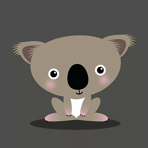 Poster / Leinwandbild - Kinderzimmerbild Kawaii Koalabär günstig online kaufen