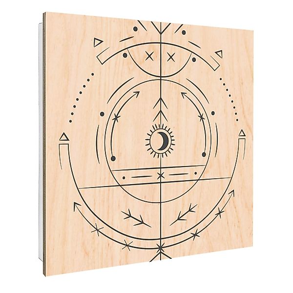 Banjado Großer Schlüsselbox Holz 30x30cm Weiß Scharnier Rechts 50 Haken Sch günstig online kaufen