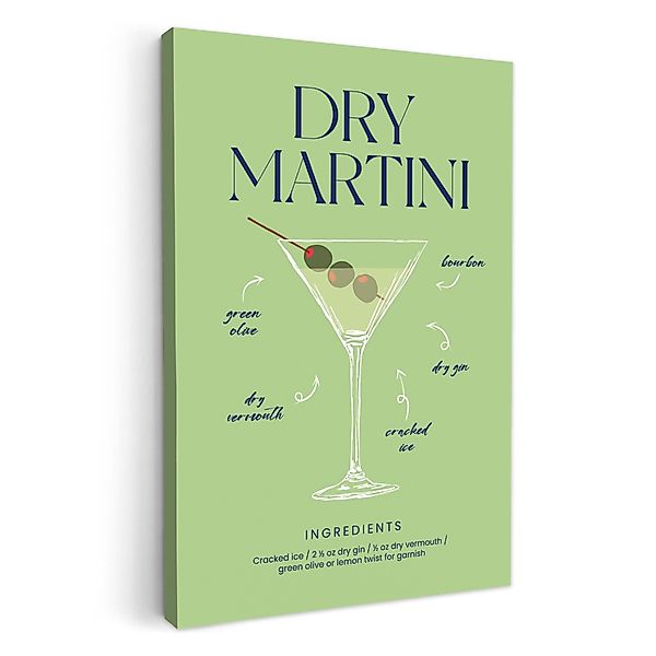 OneMillionCanvasses® Leinwandbild Cocktail - Grün - günstig online kaufen