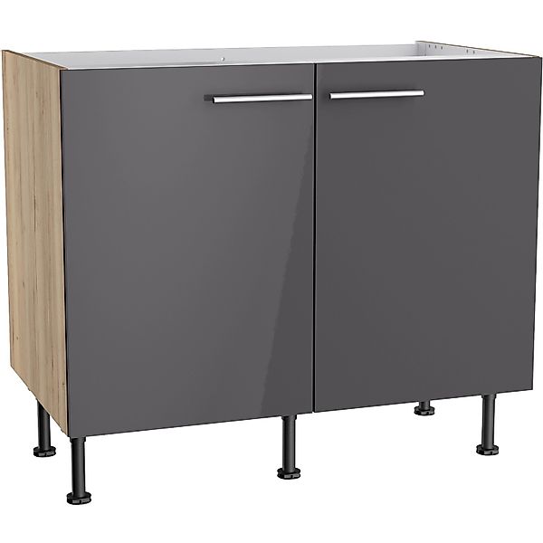 Optifit Küchen-Spülenunterschrank Jonte984 100cmx87cmx58,4cm Anthra.-WildEi günstig online kaufen