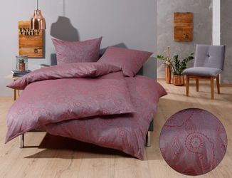 BETTWAESCHE-MIT-STIL Bettwäsche Mako-Satin Damast Paisley Bettwäsche günstig online kaufen